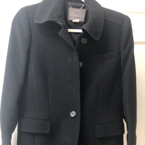 Jcrew black coat - worn once size 6 - Picture 4 of 7